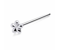 Flower Silver Straight Nose Stud NSKA-794